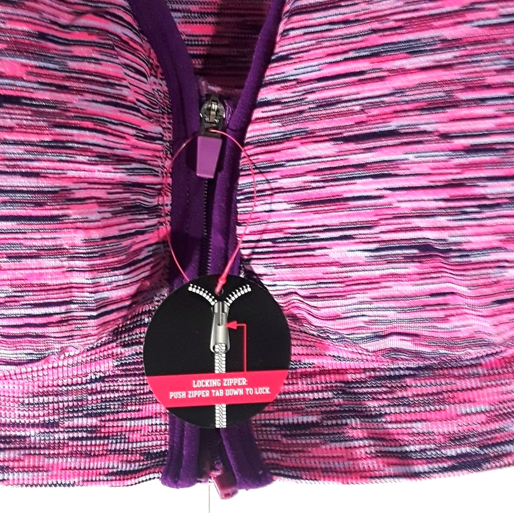 Performance zip front bra